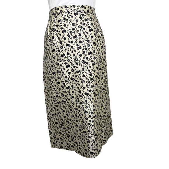 ALTUZARRA  Silk Blend Midi Skirt Floral Print Designer Italy Size 44 / MED - Picture 5 of 10